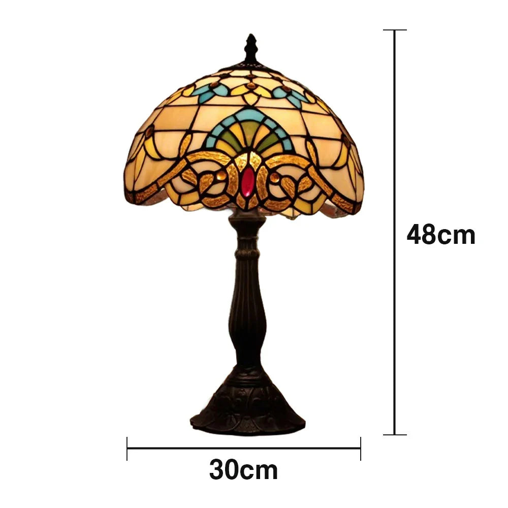 LIVARA Glass Vibrant Base, - Glass, Coloured Lamp E27 & High-Temperature Resin/Aluminium Table Handcrafted Socket, Illumination