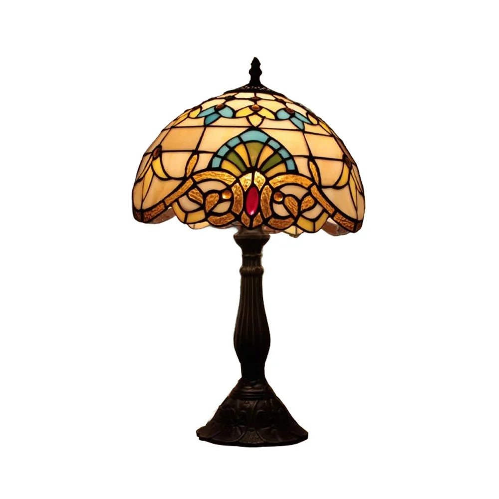 LIVARA Glass Vibrant Base, - Glass, Coloured Lamp E27 & High-Temperature Resin/Aluminium Table Handcrafted Socket, Illumination