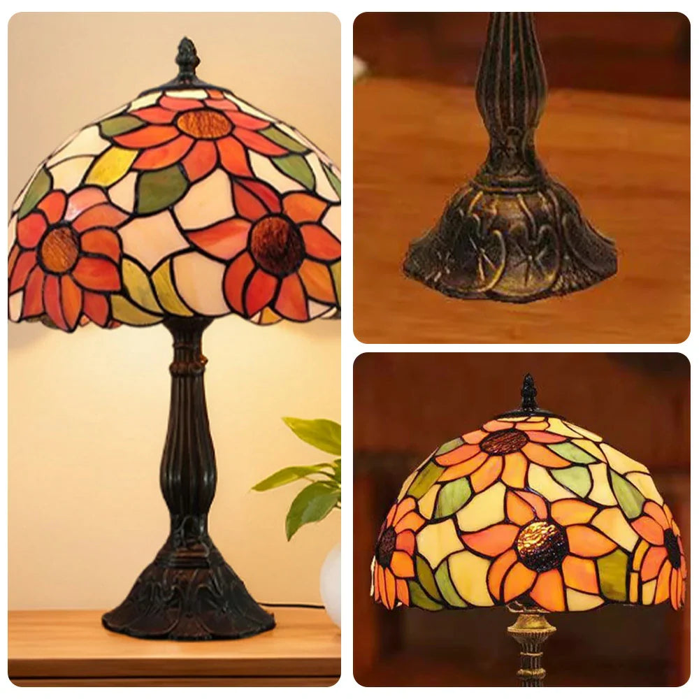 LIVARA Handcrafted Colourful Vibrant Table E27 - Socket, High-Temperature Glass, Base Glass for Lamp Illumination Resin/Aluminium