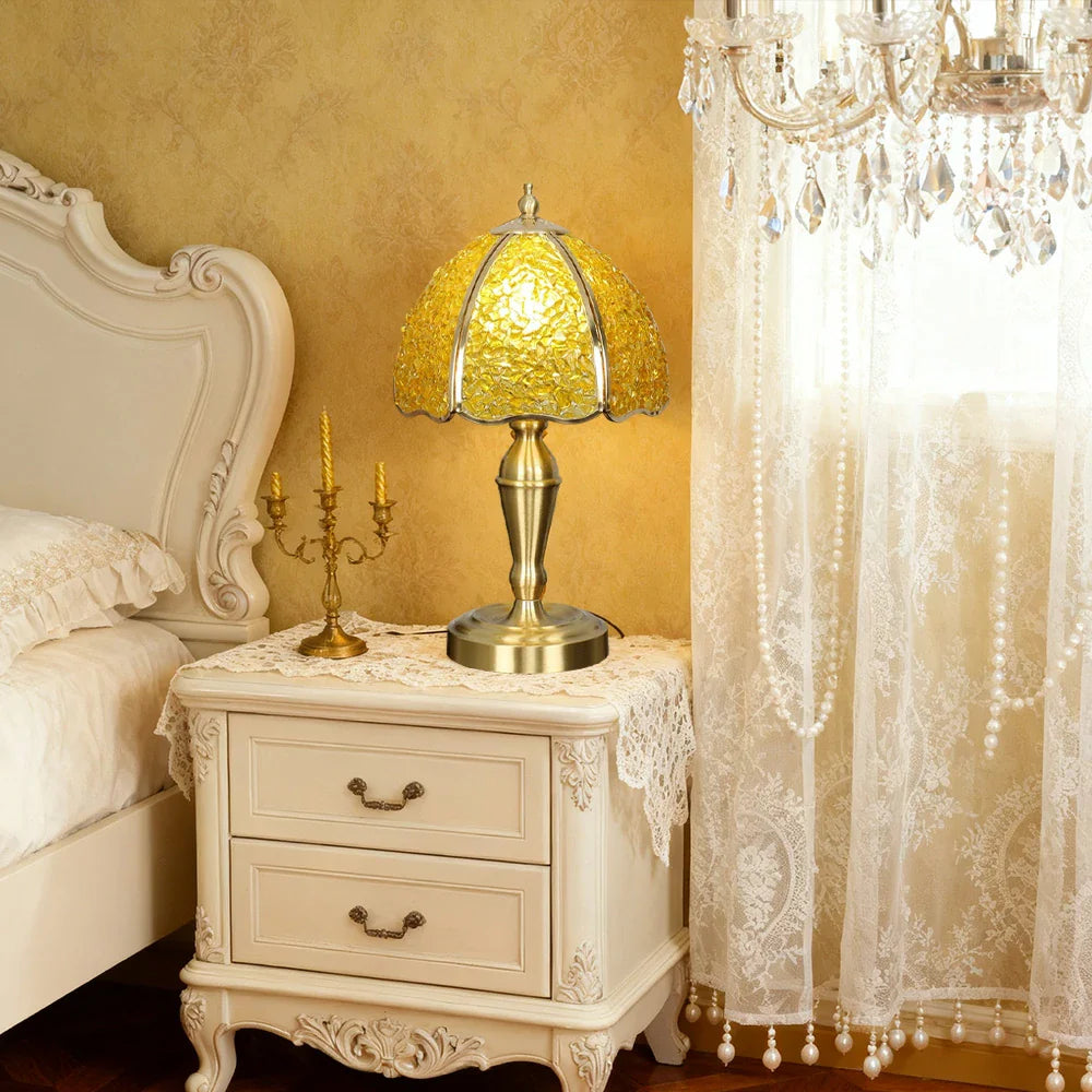 LIVARA Crystal Crystal Soft, - Socket, Shade, - Natural Table Yellow Bulbs, Flicker-Free E27 LED High-Spec Light Lamp