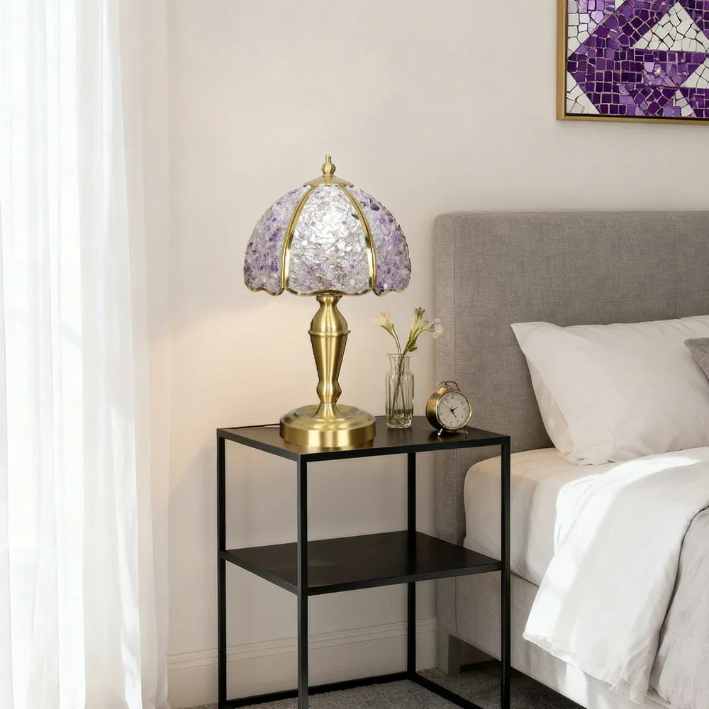 LIVARA Crystal High-Spec E27 LED Bulbs, Table Natural - Shade, Lamp - Flicker-Free Purple Socket, Soft, Light Crystal