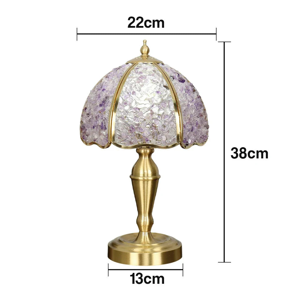 LIVARA Crystal High-Spec E27 LED Bulbs, Table Natural - Shade, Lamp - Flicker-Free Purple Socket, Soft, Light Crystal
