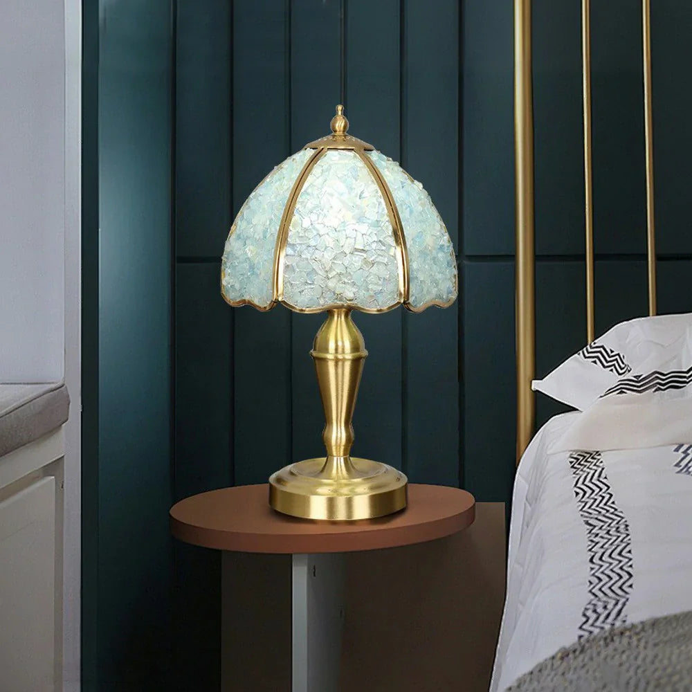 LIVARA Crystal Crystal Table Shade, Socket, Natural Bulbs, LED - Lamp - E27 White High-Spec Light Flicker-Free Soft