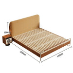 LUXORA 9903 Cloud Accents Frame, Bed Cherry 150/180cm Solid Velvet - Wood Pine Wood Yellow
