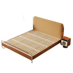 LUXORA 9903 Cloud Accents Frame, Bed Cherry 150/180cm Solid Velvet - Wood Pine Wood Yellow