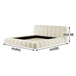 LUXORA Upholstered Frame Steel Headboard, Bed Cotton-Linen - 150/180cm, Water-Resistant, Sponge Frame Blend, Reinforced High-Density White