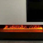 LIVARA CT700 Touch Timer Function LCD - Light Single-Color Flame, Screen, - Steel, Steel/304 70/180/250cm Fireplace Stainless Dual Control, Fog Design, Humidifier Black