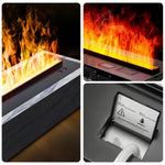 LIVARA CT700 Touch Timer Function LCD - Light Single-Color Flame, Screen, - Steel, Steel/304 70/180/250cm Fireplace Stainless Dual Control, Fog Design, Humidifier Black