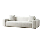 LUXORA Sofa - High-Density Foam Cushioning, Russian Larch Wood Frame, Breathable Upholstery - White