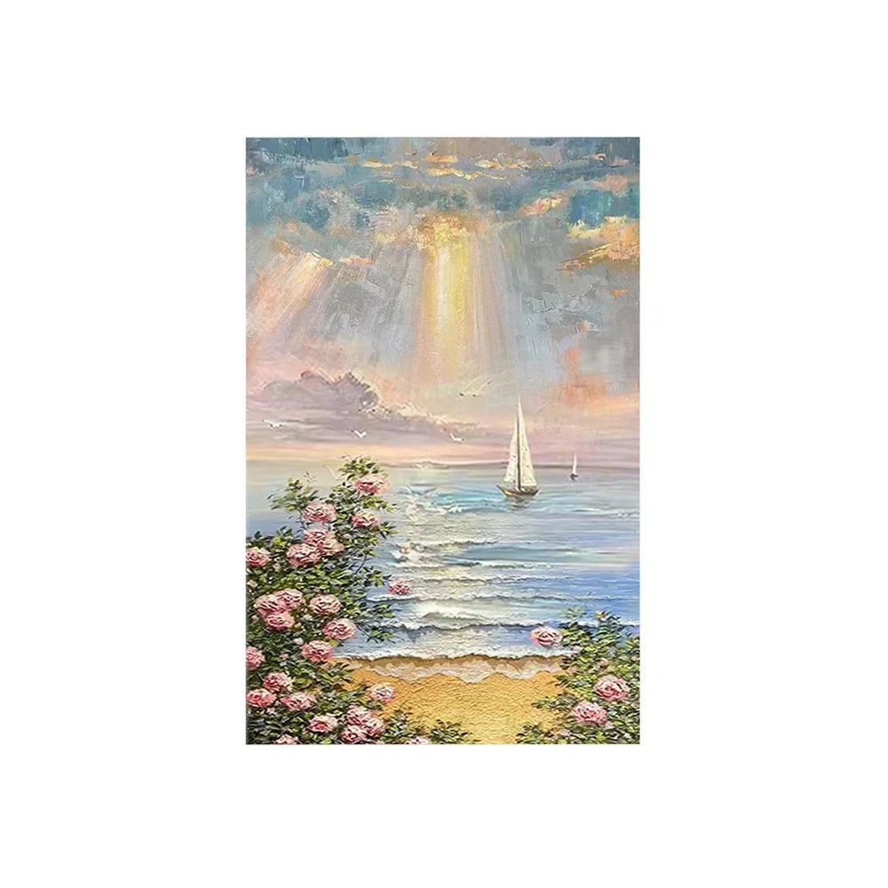 LUXORA Hand Painted with Living Canvas Created Artistic Minimalist 50/80/100cm Cozy Interiors Complement Oil Abstract Soft to and Homes Painting Modern Neutral Layers Rooms