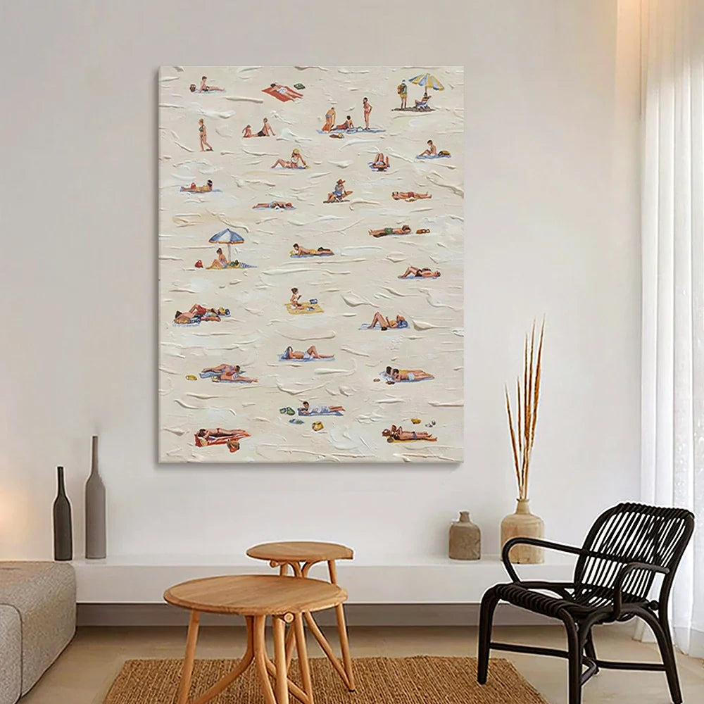 LUXORA Hand Contemporary Calm Oil Painted Designed for Abstract in Interior Themes Minimalist Brushstroke and 50/80/120cm Painting Modern Stylish Canvas Homes