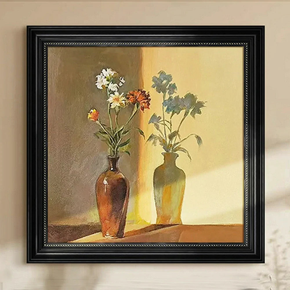 LUXORA Hand Modern Serenity to Painted 60/90/140cm Charm Design Bringing Painting Oil Abstract Neutral and Subtle Spaces