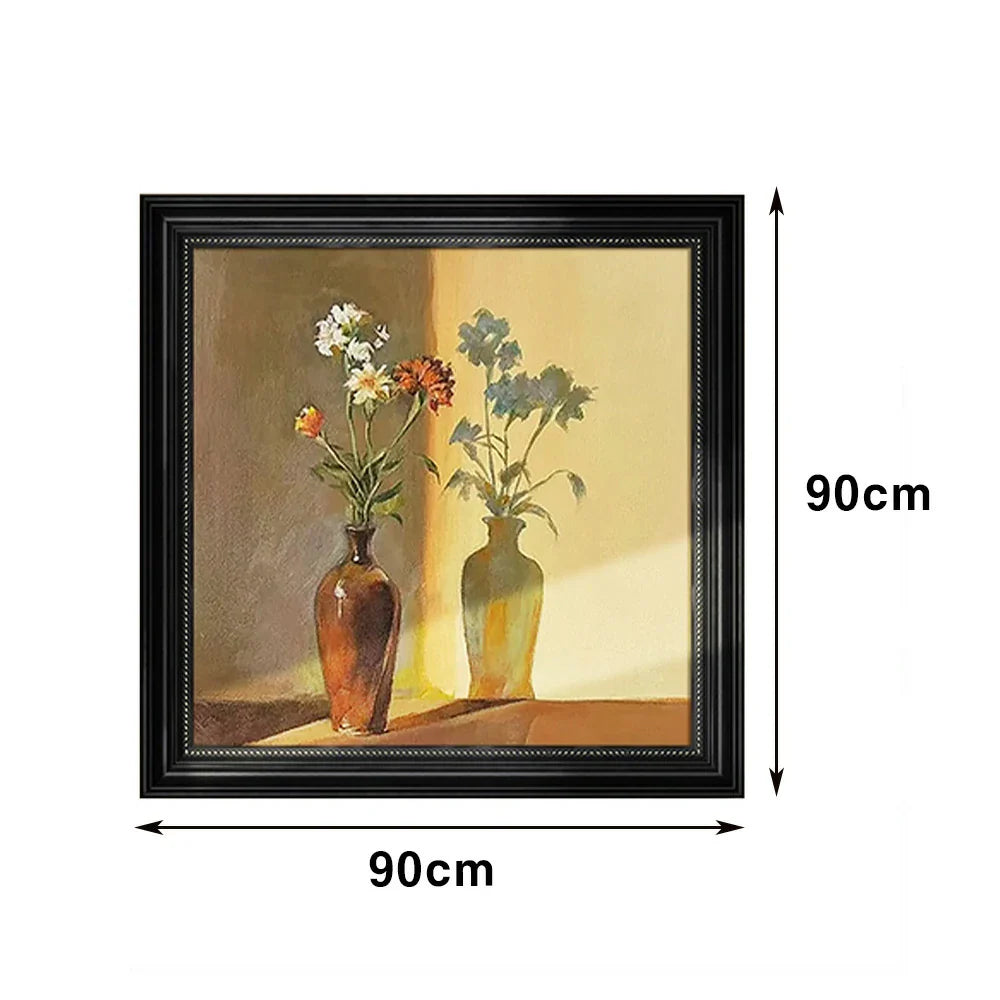 LUXORA Hand Modern Serenity to Painted 60/90/140cm Charm Design Bringing Painting Oil Abstract Neutral and Subtle Spaces