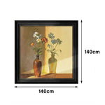 LUXORA Hand Modern Serenity to Painted 60/90/140cm Charm Design Bringing Painting Oil Abstract Neutral and Subtle Spaces