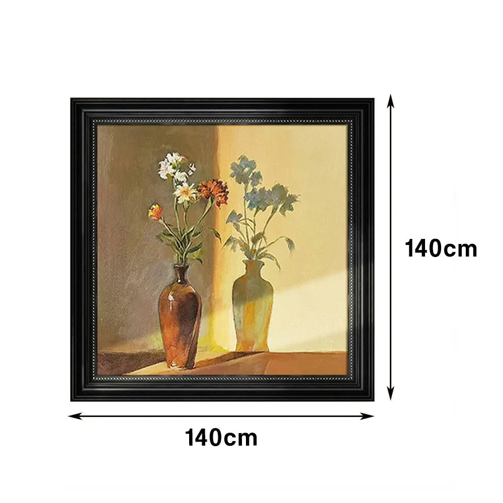 LUXORA Hand Modern Serenity to Painted 60/90/140cm Charm Design Bringing Painting Oil Abstract Neutral and Subtle Spaces