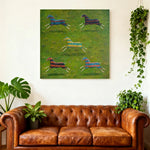 LUXORA Hand with Painting Smooth Art Oil Painted Brush Clean for Crafted Inviting a Texture Modern 70/100/150cm Wall Look