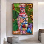 LUXORA Hand and 60/80/120cm Painting Premium Look Painted Abstract for Modern Relaxed Home Offering a Painting Oil Walls