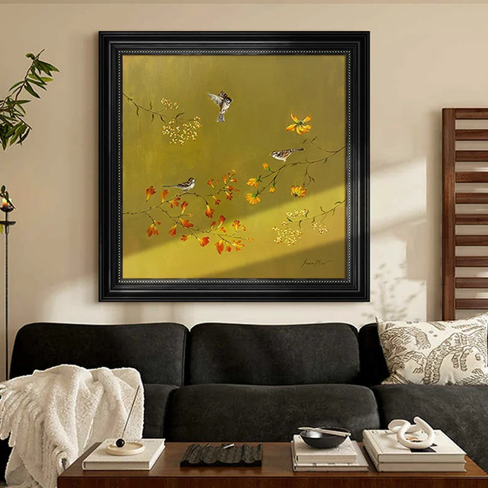 LUXORA Hand Adds Calm That Living Painted to Neutral and Canvas Hand-Painted Painting Oil 60/90/140cm Warmth Areas