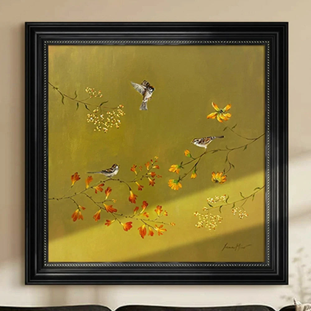 LUXORA Hand Adds Calm That Living Painted to Neutral and Canvas Hand-Painted Painting Oil 60/90/140cm Warmth Areas