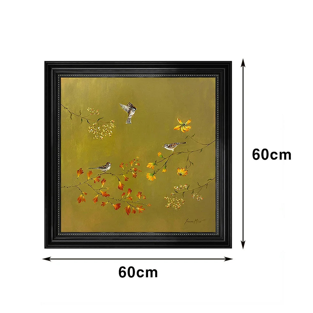 LUXORA Hand Adds Calm That Living Painted to Neutral and Canvas Hand-Painted Painting Oil 60/90/140cm Warmth Areas