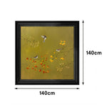 LUXORA Hand Adds Calm That Living Painted to Neutral and Canvas Hand-Painted Painting Oil 60/90/140cm Warmth Areas