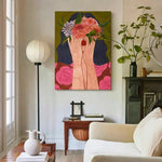 LUXORA Hand Oil to and Bringing 50/80/100cm Tranquility Neutral Painting Painted Home Abstract Design Warmth Decor