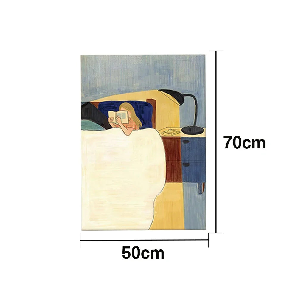 LUXORA Hand Design 50/80/100cm Lounge Warmth and Adds Balance Relaxed Hand-Painted and Premium Oil to Painting Living Painted That Dining Abstract Spaces