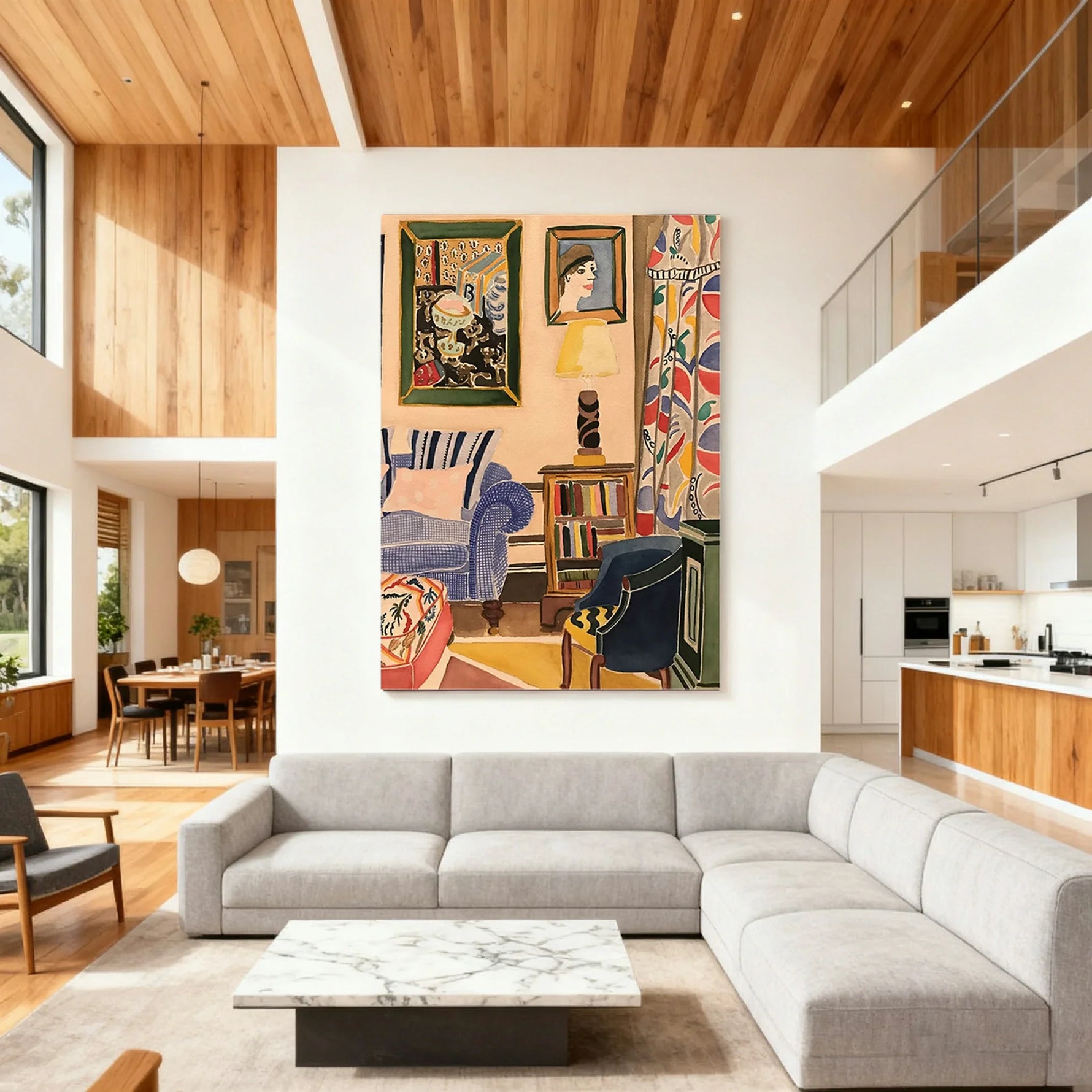 LUXORA Hand Textured Home for Gentle with Painting Finish 50/80/100cm Elegant and Contemporary Art Lines Modern Wall Oil Neutral Painted D¡§|cor