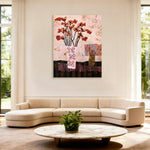 LUXORA Hand Painted Refined Oil Harmony Home for Modern Painting Gentle Offering Art Subtle 50/80/100cm Colour Minimalist and Wall Texture Decor