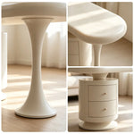 LUXORA French Cream Desk E1 Eco-Friendly Board Double Drawers 140/160cm for Bedroom Study Home Office