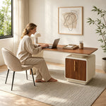 LUXORA Luxury Entryway Cabinet Walnut Finish Built-In USB Power Outlet Storage 140/160cm for Hallway Study Living Room