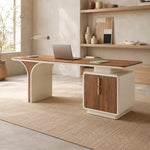 LUXORA Luxury Entryway Cabinet Walnut Finish Built-In USB Power Outlet Storage 140/160cm for Hallway Study Living Room