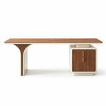 LUXORA Luxury Entryway Cabinet Walnut Finish Built-In USB Power Outlet Storage 140/160cm for Hallway Study Living Room