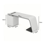 LUXORA Minimalist Luxury Desk Curved Legs Built-In Power Outlet 140/160cm for Study Bedroom Home Office