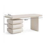 LUXORA French Cream Desk E1 Eco-Friendly Board 3-Drawer Storage 140/160cm for Bedroom Study Home Office
