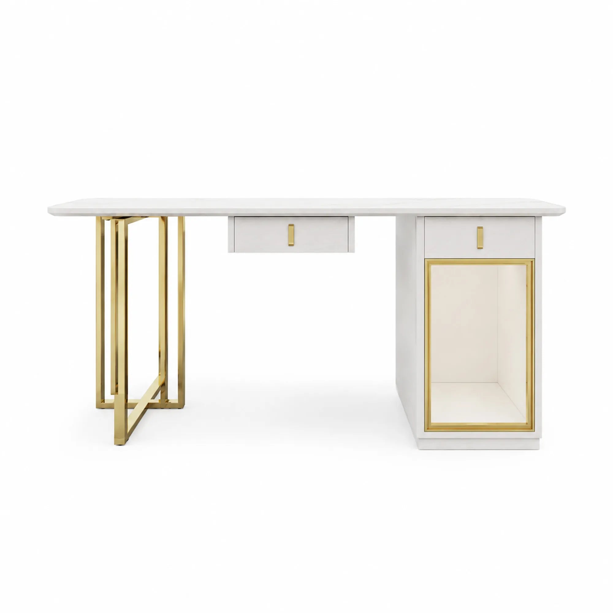 LUXORA Multifunctional Office Desk Sintered Stone Silent Drawers E1 Board 140/160cm for Study Living Room Office