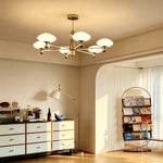 LUXORA 5th Gen Pro 6-Light LED Chandelier with Bridgelux LEDs Adjustable Chain for Living Dining Room - Brushed Nickel