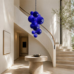 LUXORA Bubble Cluster Pendant Light Sculptural Hanging Lamp for Living Room Dining Room & Stairwell - Cobalt Blue