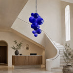LUXORA Bubble Cluster Pendant Light Sculptural Hanging Lamp for Living Room Dining Room & Stairwell - Cobalt Blue
