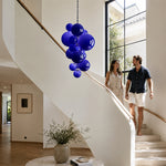 LUXORA Bubble Cluster Pendant Light Sculptural Hanging Lamp for Living Room Dining Room & Stairwell - Cobalt Blue