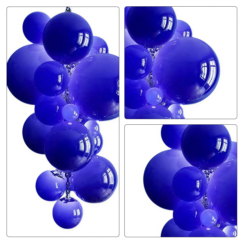 LUXORA Bubble Cluster Pendant Light Sculptural Hanging Lamp for Living Room Dining Room & Stairwell - Cobalt Blue