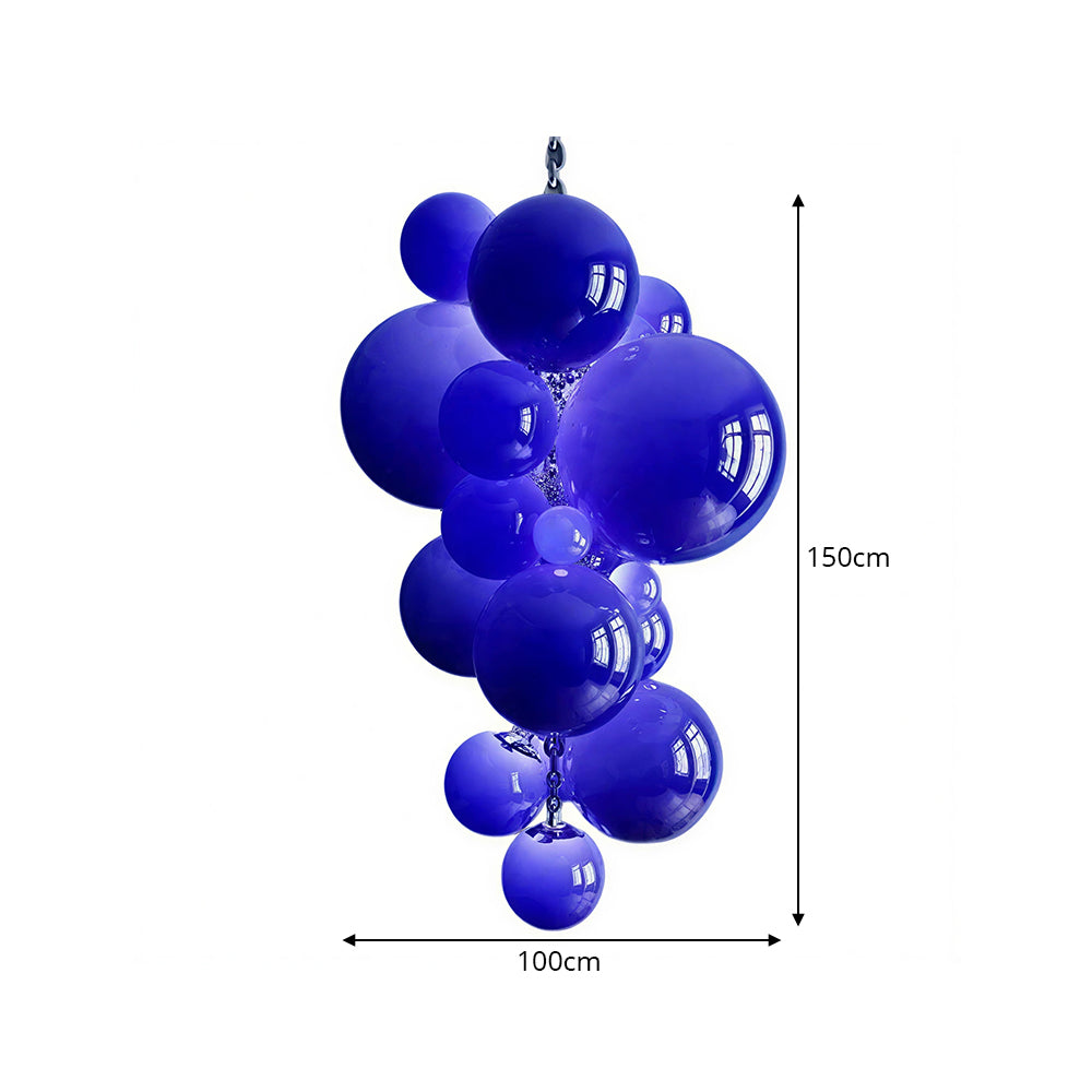 LUXORA Bubble Cluster Pendant Light Sculptural Hanging Lamp for Living Room Dining Room & Stairwell - Cobalt Blue