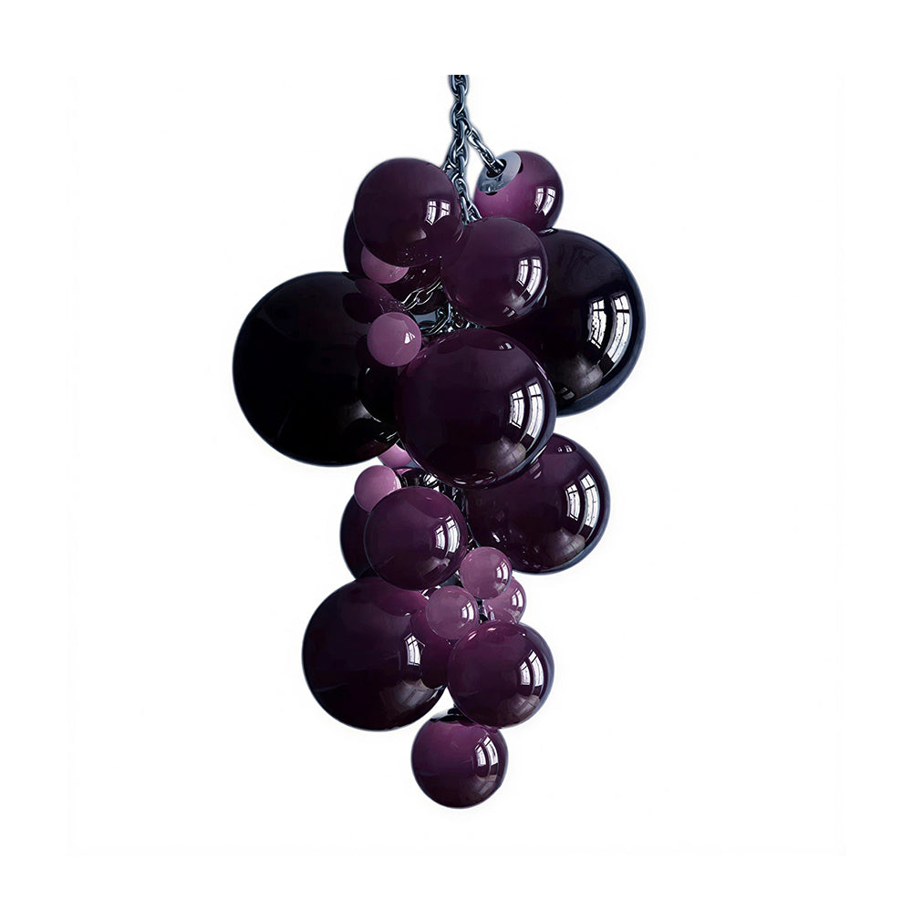 LUXORA Bubble Cluster Pendant Light Sculptural Hanging Lamp for Living Room Dining Room & Stairwell - Purple
