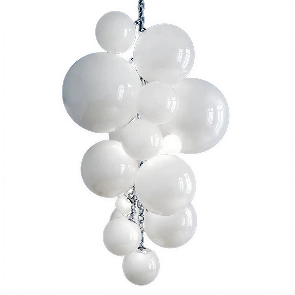 LUXORA Bubble Cluster Pendant Light Sculptural Hanging Lamp for Living Room Dining Room & Stairwell - White