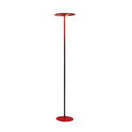 LUXORA  Slim Disc LED Floor Lamp Minimalist Standing Light for Living Room Bedroom & Reading Corner - Red