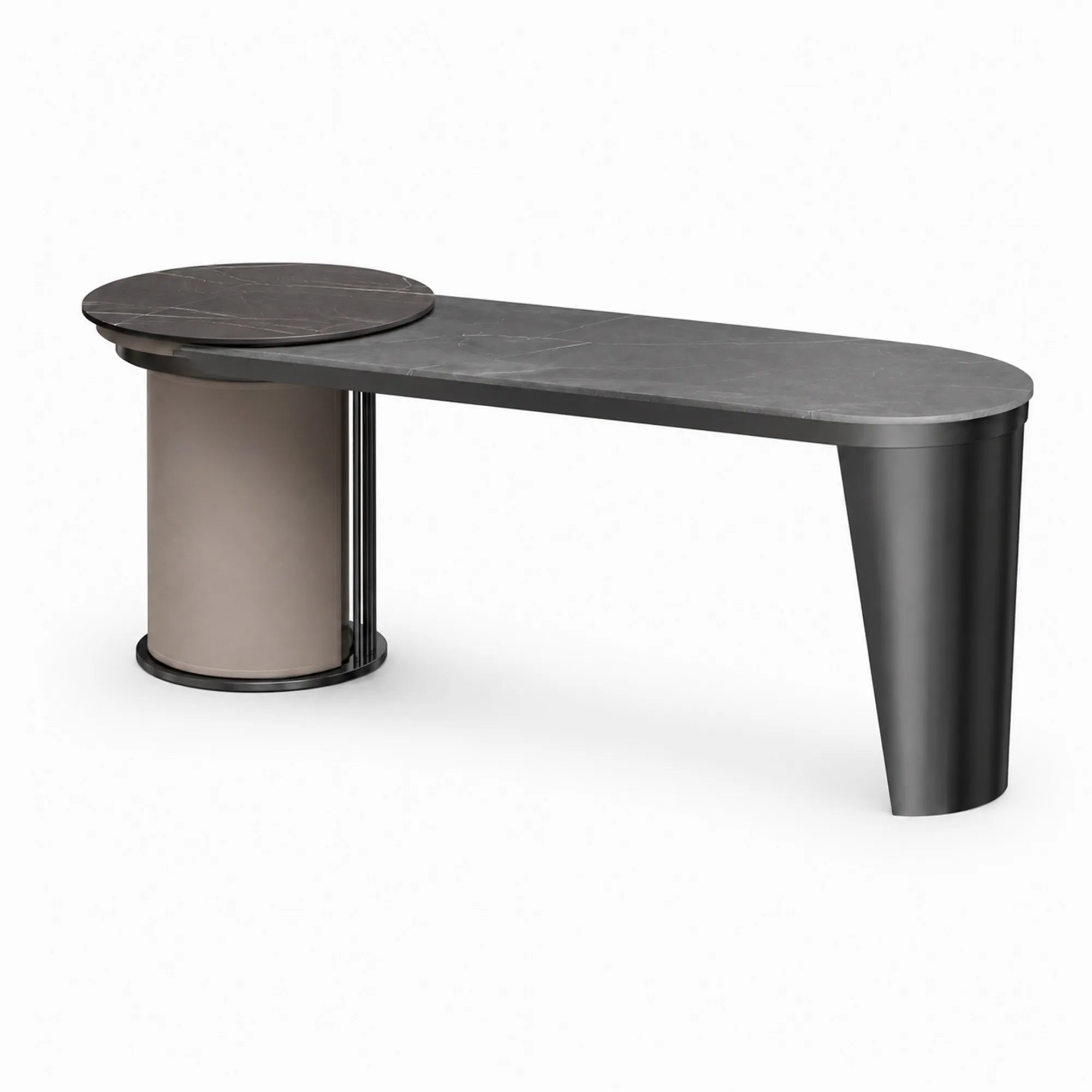 LUXORA Modern Luxury Coffee Table Sintered Stone Look USB Charging Storage Drawers for Living Room Tea Room
