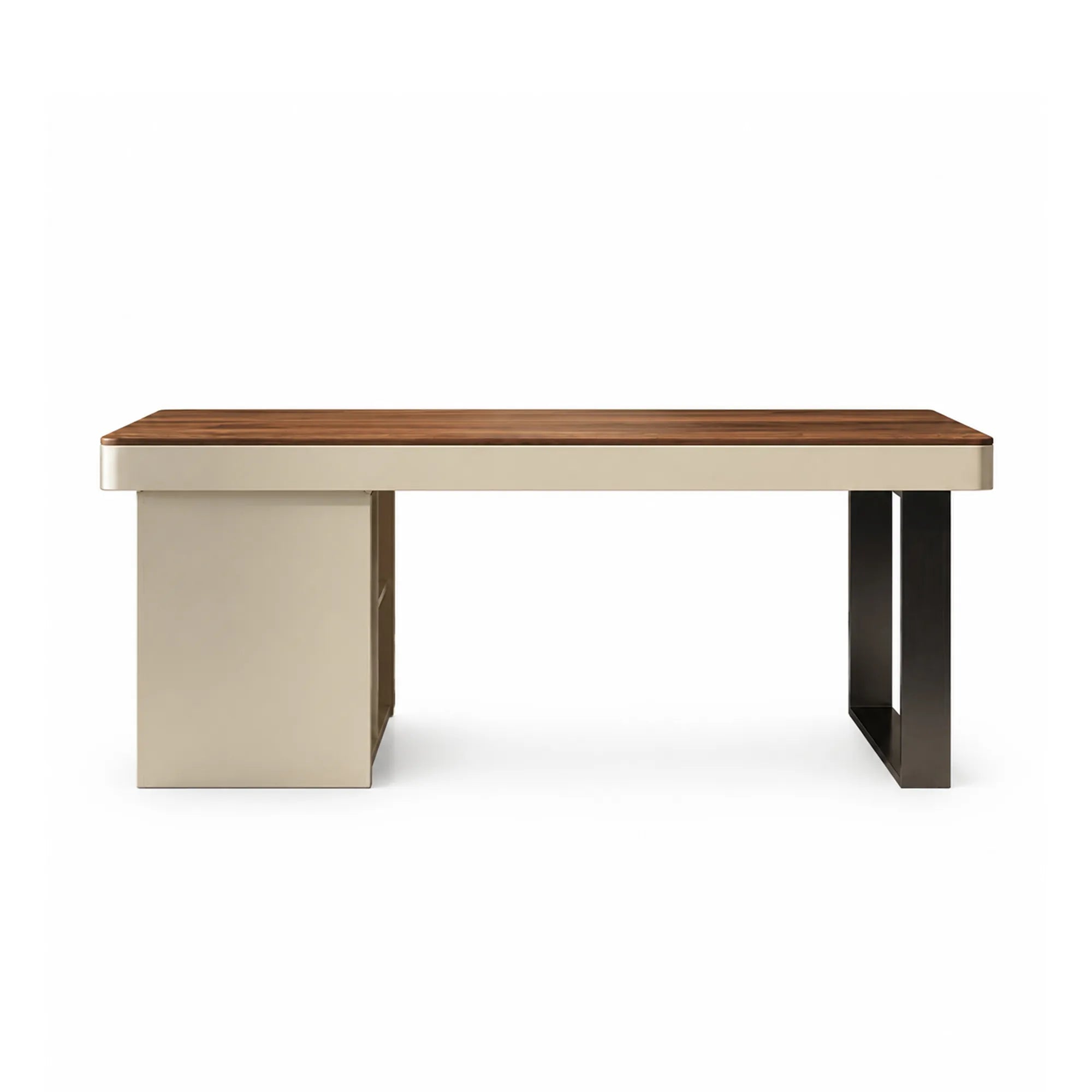 LUXORA Modern Italian Smart Desk Smoked Wood E0 Board Built-In Power Outlet 160cm for Study Home Office