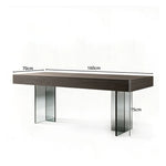 LUXORA Modern Italian Sintered Stone Desk 6mm Top Smart Power Outlet 140/160cm for Study Home Office