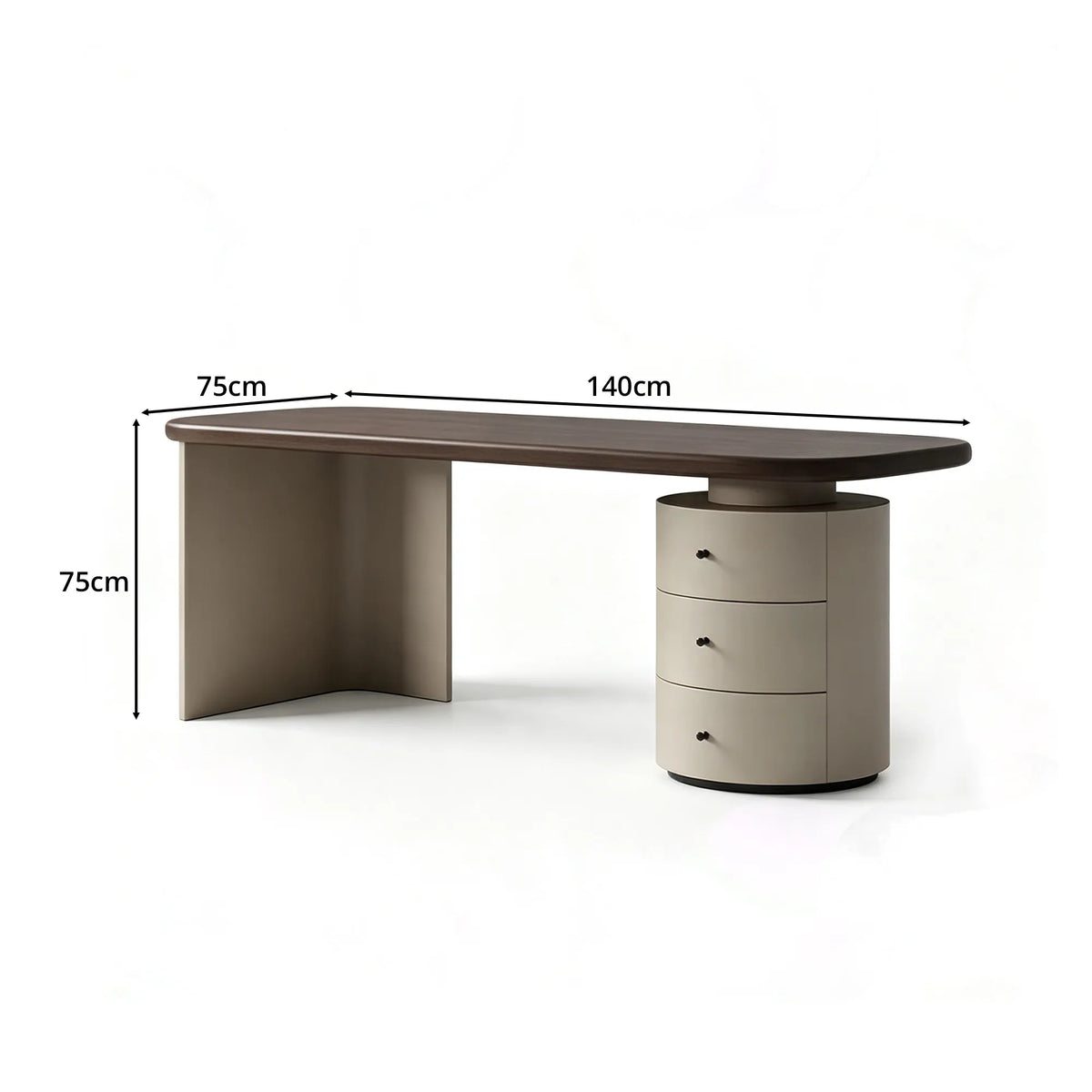 LUXORA Modern Walnut Desk E0 Multi-Layer Wood Large Storage 140/160cm for Study Home Office