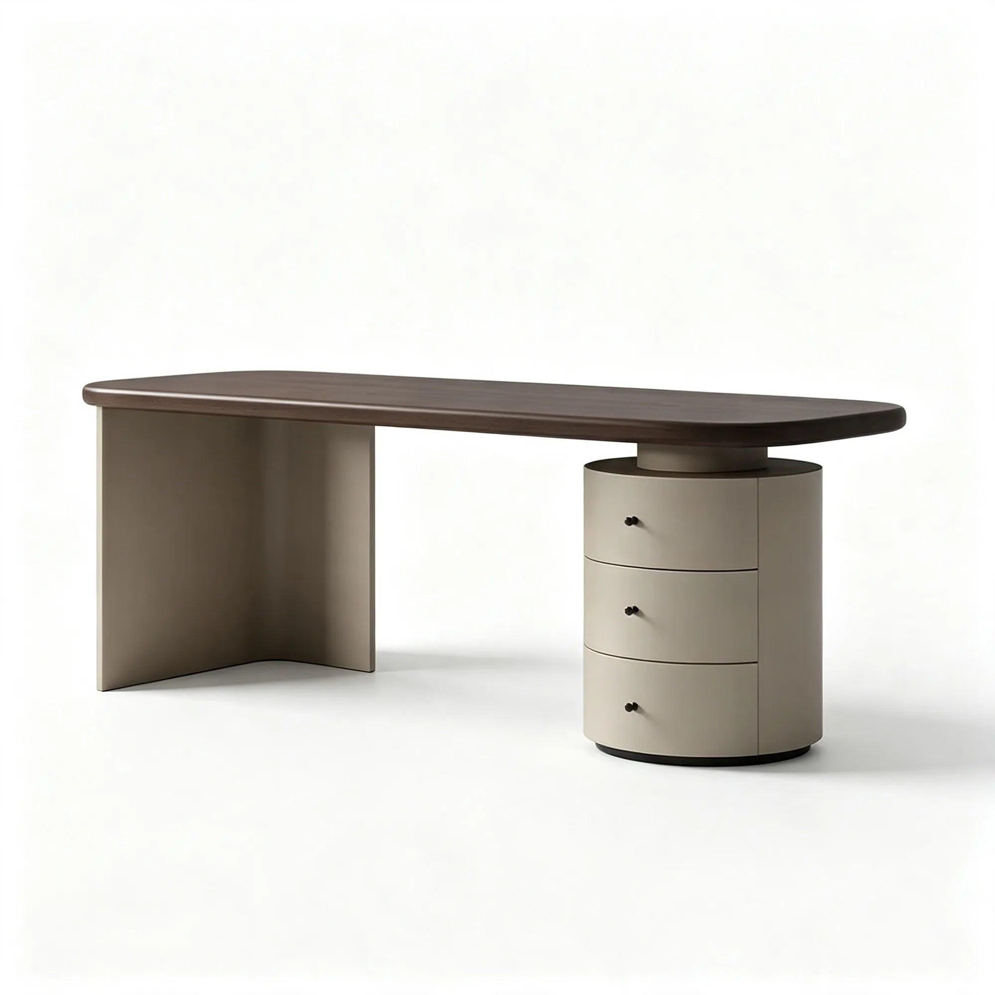 LUXORA Modern Walnut Desk E0 Multi-Layer Wood Large Storage 140/160cm for Study Home Office